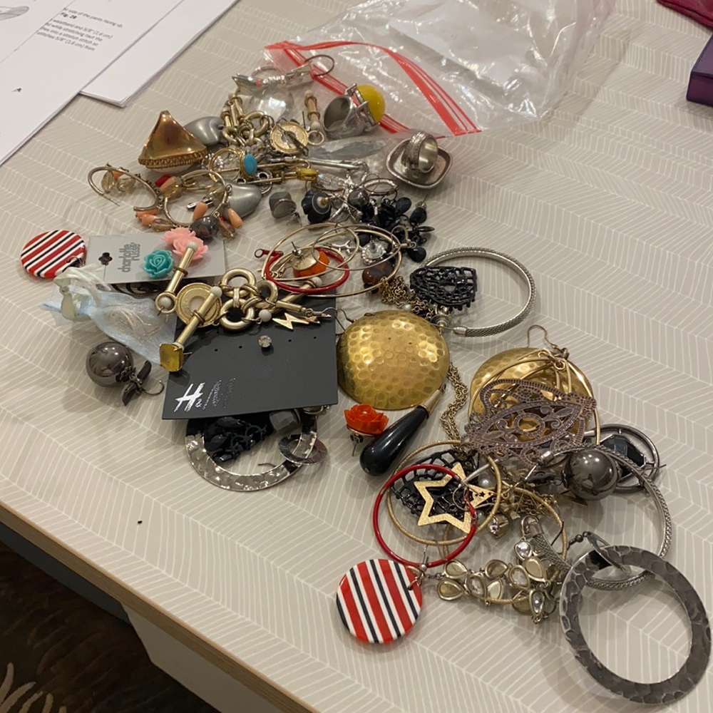 Earrings and rings entire bag